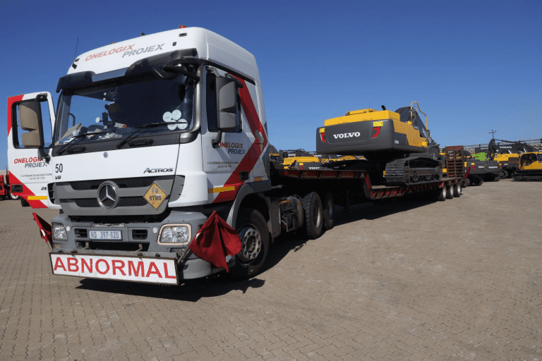Abnormal load road haul permits handled by OneLogix Mega for safe and compliant transport across Southern Africa.